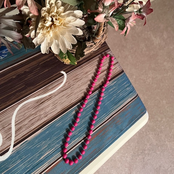 Vintage Pink Beaded Necklace - Picture 6 of 7